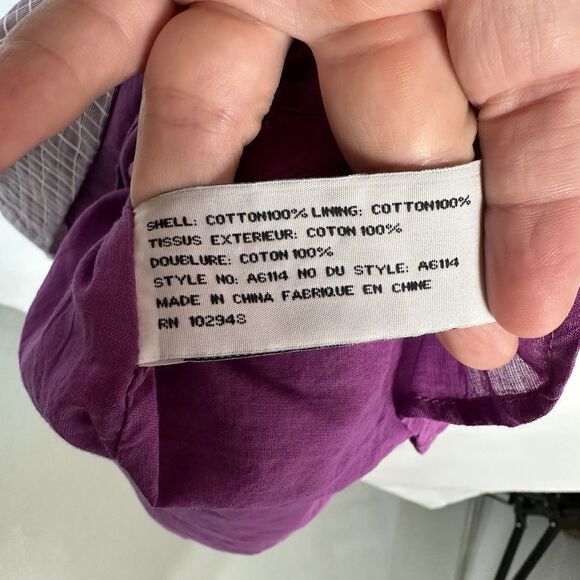 Tulle Dress Purple Gingham Cross Back Mini Dress Anthropologie NWT Women's XL - Picture 4 of 7